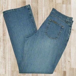 Lee Riveted Boot Cut Blue Jeans, Stretch Denim Size 10